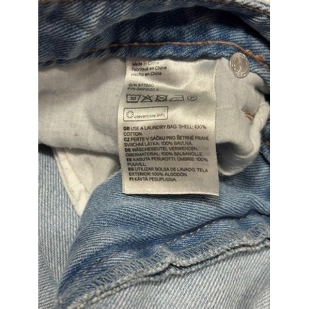 H&M Coachella Jeans Women 8 Blue Mom High Rise Distressed Ripped Raw Hem Denim - Picture 9 of 10